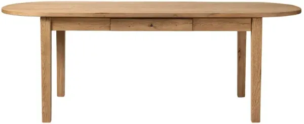 Megan Oval Dining Table, Worn Oak