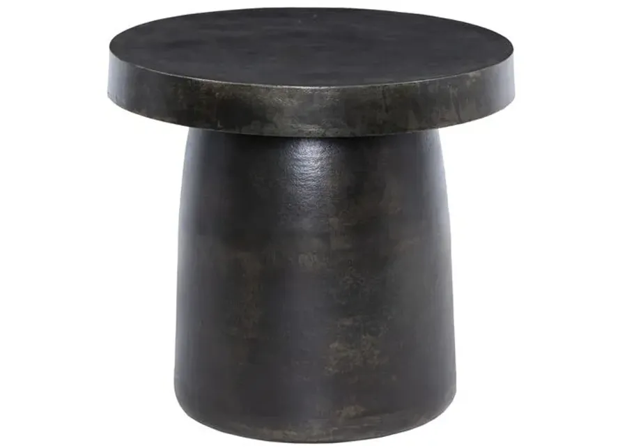 Paz Outdoor Concrete End Table - Amber Lewis x Four Hands - Brown