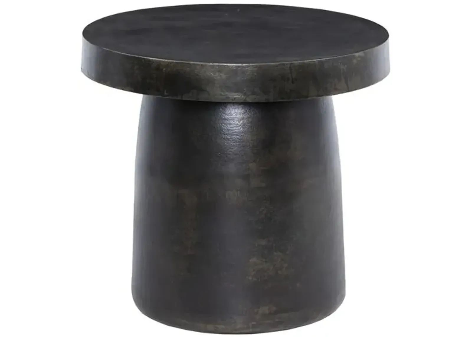 Paz Outdoor Concrete End Table - Amber Lewis x Four Hands - Brown