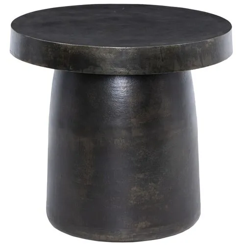 Paz Outdoor Concrete End Table - Amber Lewis x Four Hands - Brown