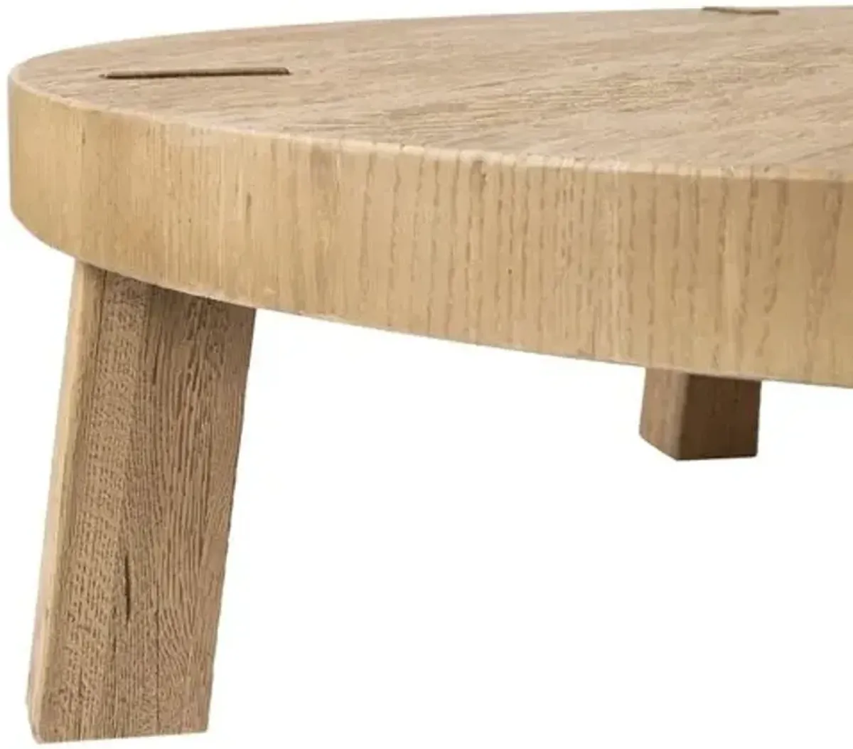 Sadira Round Oak Coffee Table - Amber Lewis x Four Hands - Brown