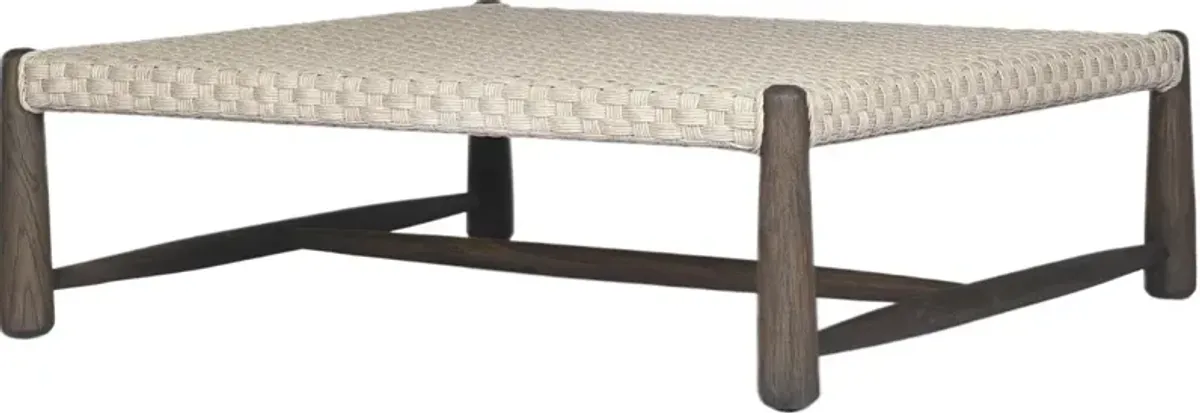 Savio Outdoor Teak Woven Coffee Table
