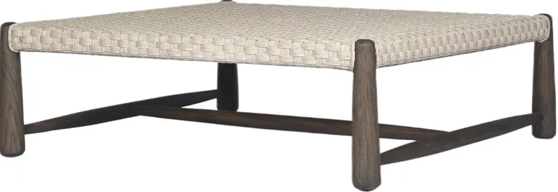 Savio Outdoor Teak Woven Coffee Table