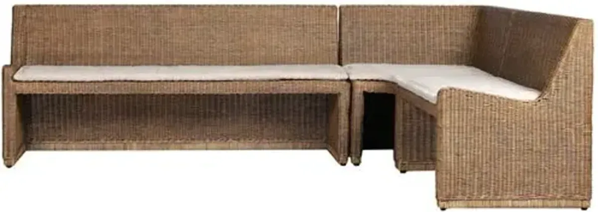 Senna L Shape Dining Banquette - Amber Lewis x Four Hands - Brown