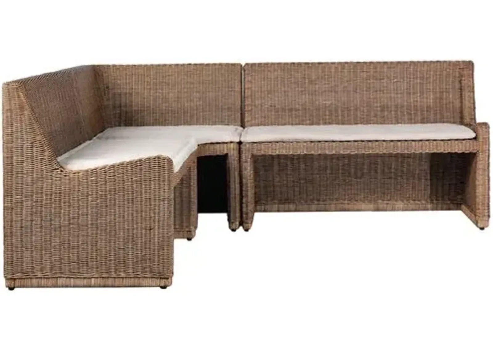 Senna L Shape Dining Banquette - Amber Lewis x Four Hands - Brown