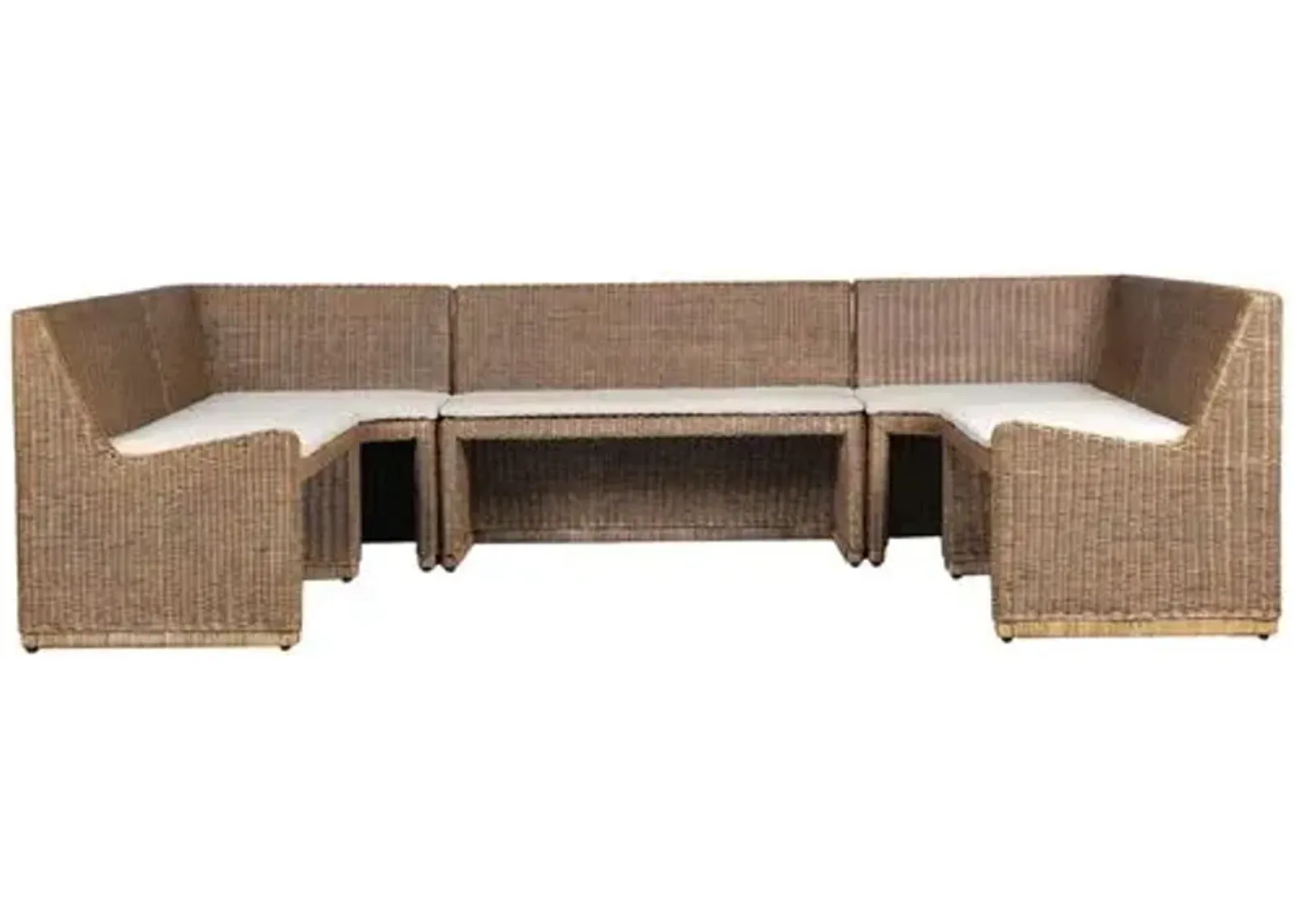 Senna U Shape Dining Banquette - Amber Lewis x Four Hands - Beige