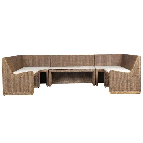 Senna U Shape Dining Banquette - Amber Lewis x Four Hands - Beige