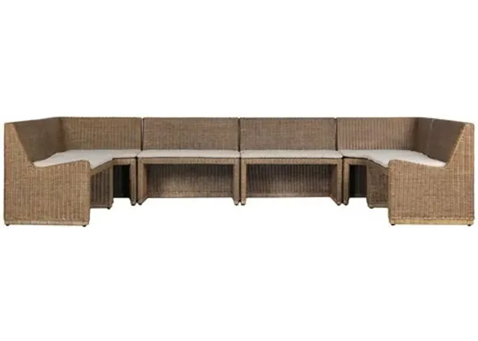 Senna U Shape Dining Banquette - Amber Lewis x Four Hands - Beige