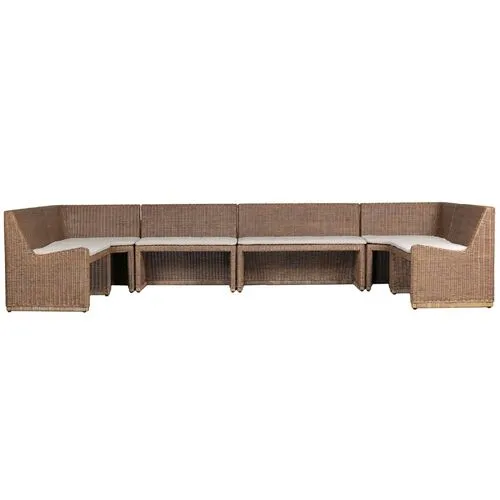 Senna U Shape Dining Banquette - Amber Lewis x Four Hands - Beige