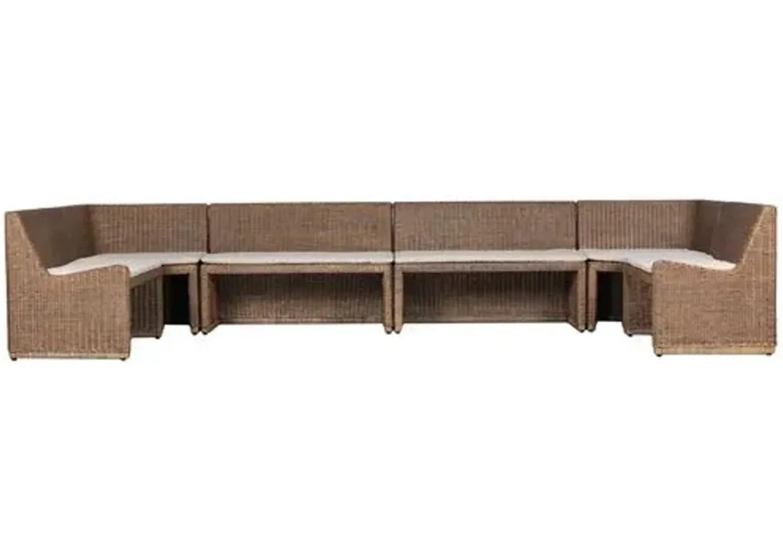 Senna U Shape Dining Banquette - Amber Lewis x Four Hands - Beige