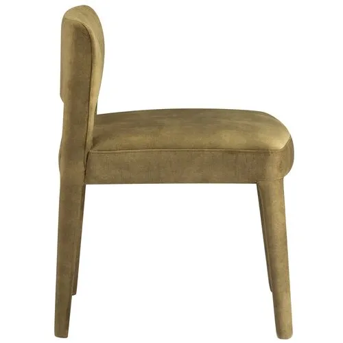 Lilith Velvet Dining Side Chair - Green - Tulsi Home