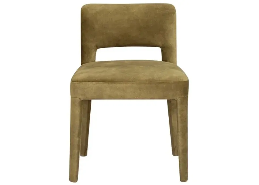 Lilith Velvet Dining Side Chair - Green - Tulsi Home