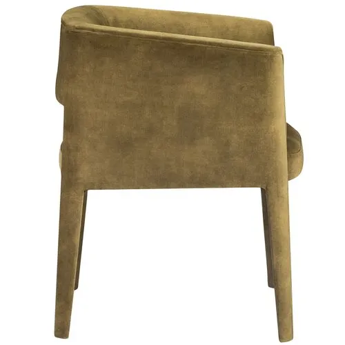 Lilith Velvet Dining Armchair - Green - Tulsi Home