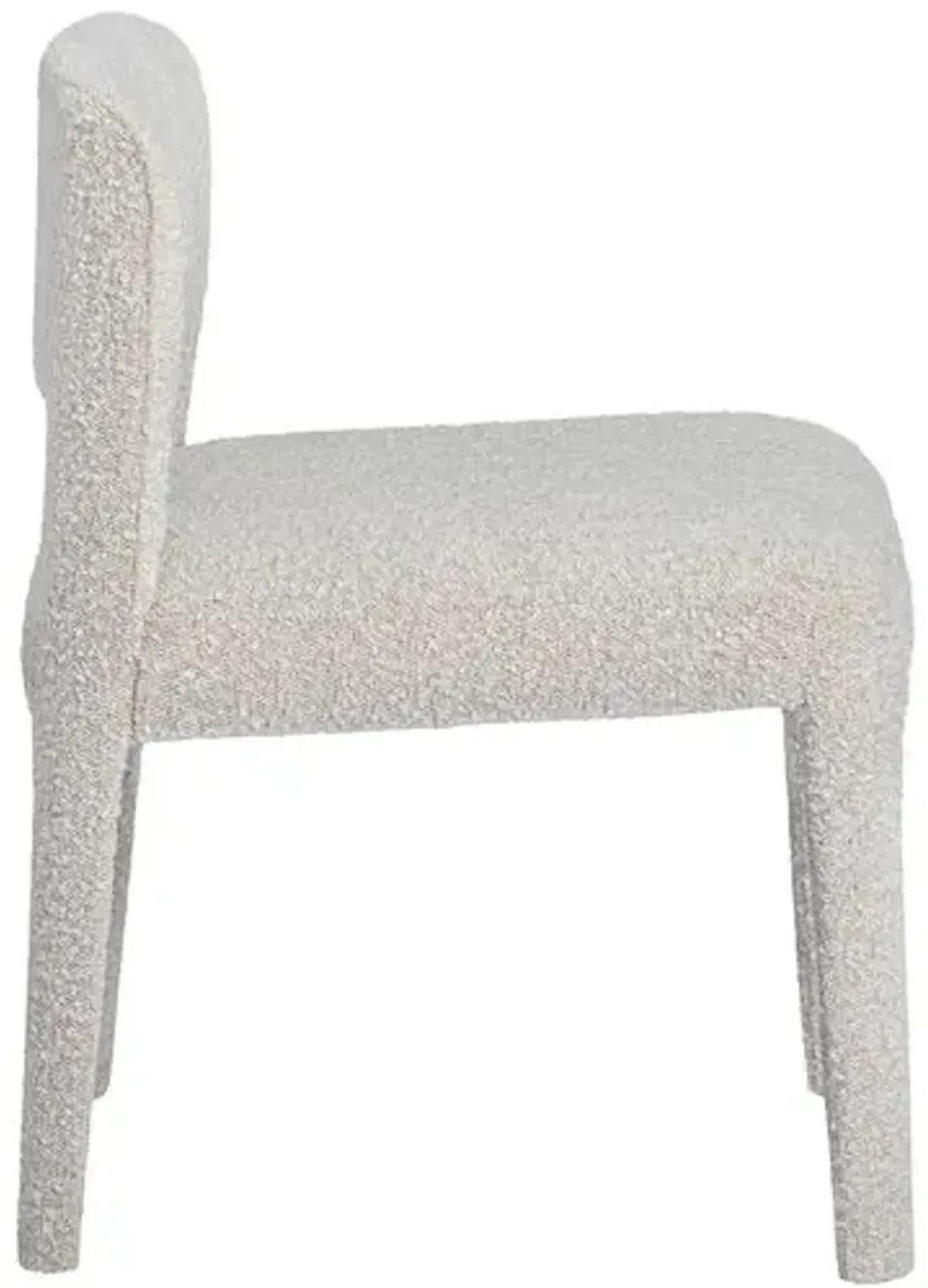 Lilith Boucle Dining Side Chair - White - Tulsi Home