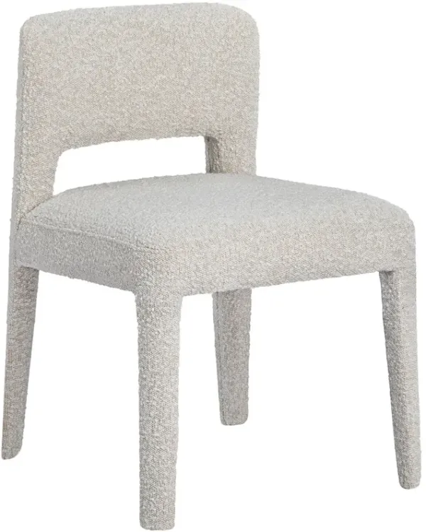 Lilith Boucle Dining Side Chair, White