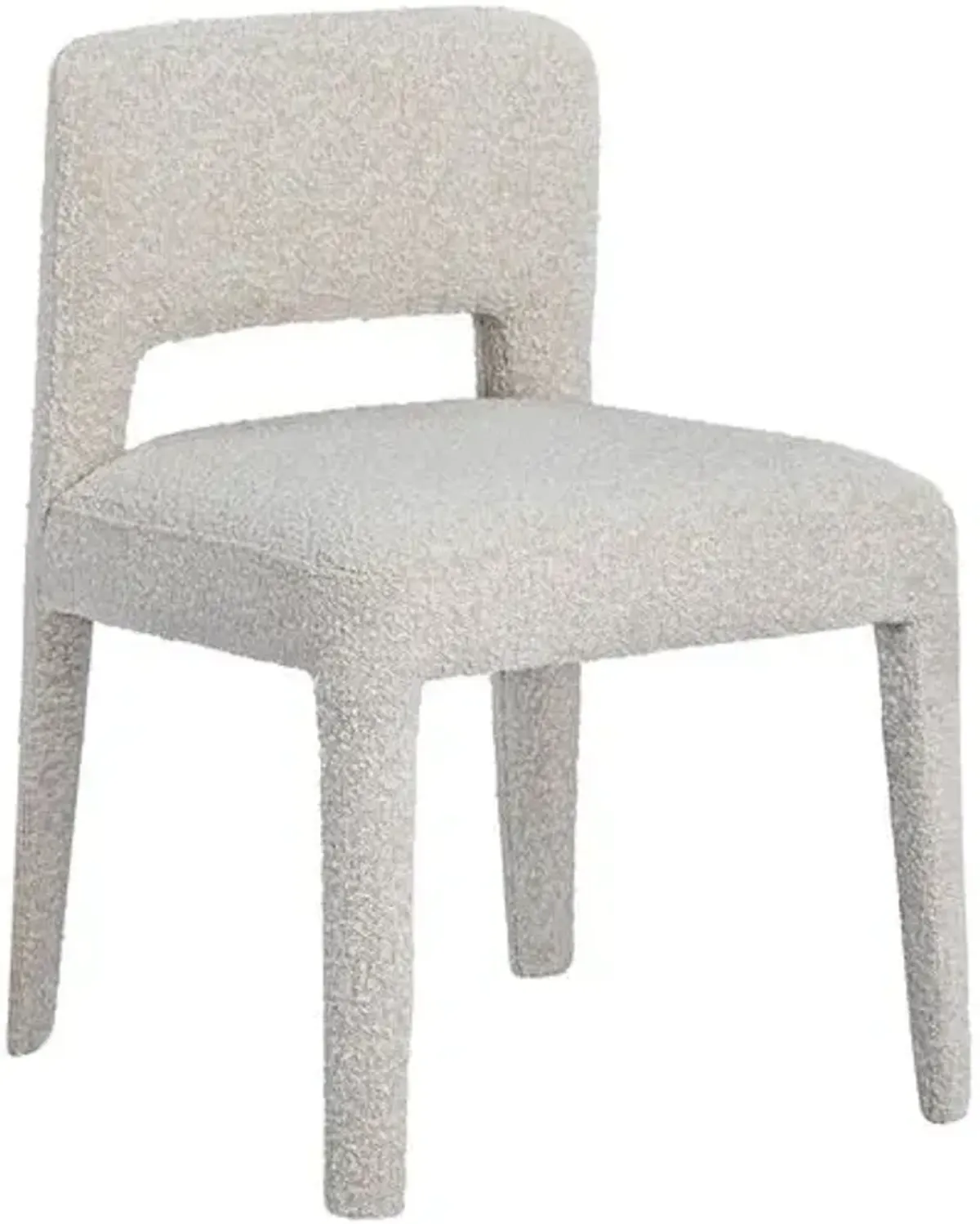 Lilith Boucle Dining Side Chair - White - Tulsi Home