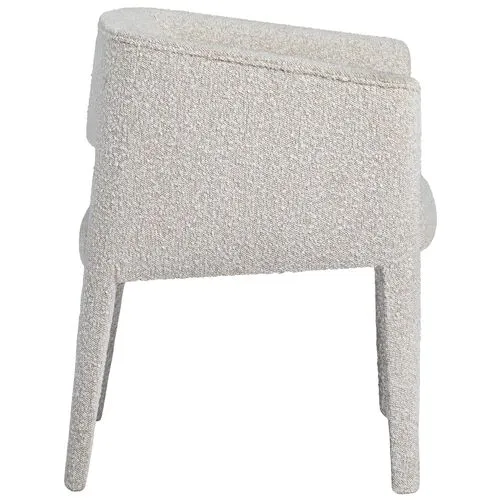 Lilith Boucle Dining Armchair - White - Tulsi Home