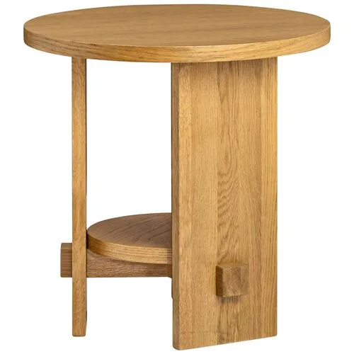 Federico Oak End Table - Honey - Tulsi Home - Brown