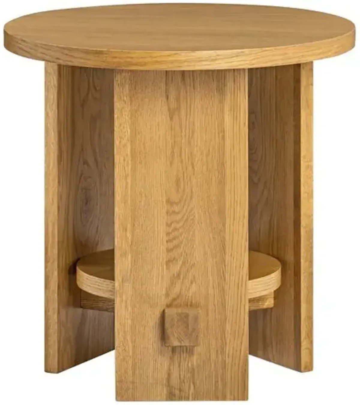 Federico Oak End Table - Honey - Tulsi Home - Brown