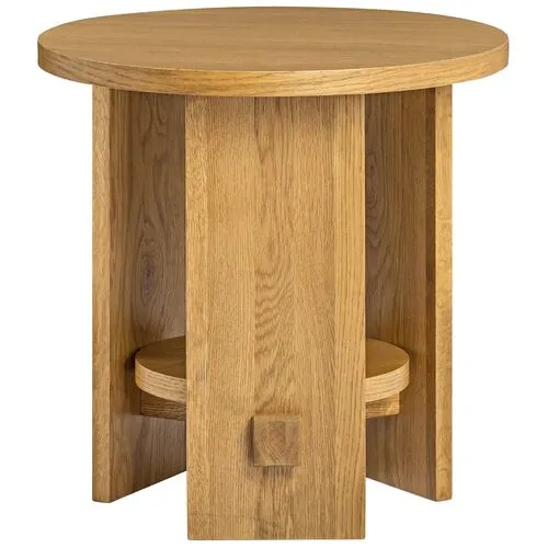 Federico Oak End Table - Honey - Tulsi Home - Brown