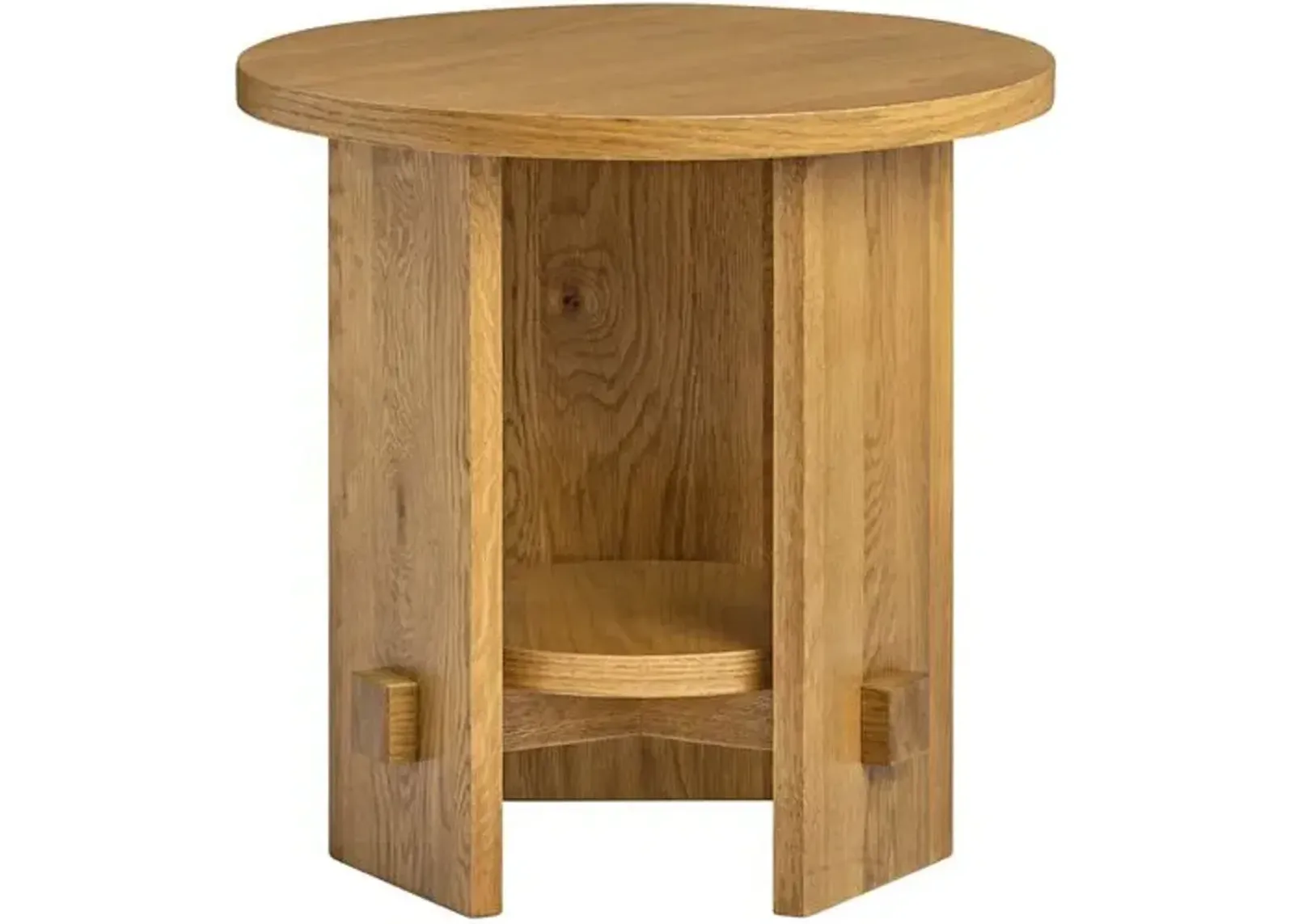 Federico Oak End Table - Honey - Tulsi Home - Brown