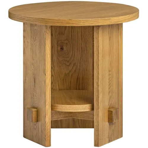 Federico Oak End Table - Honey - Tulsi Home - Brown