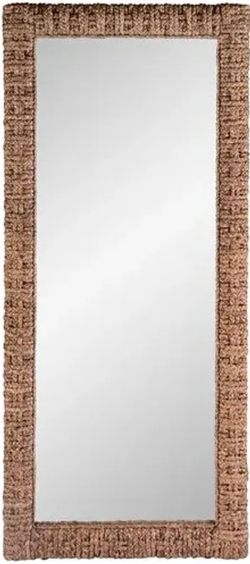 Laguna Banana Leaf Floor Mirror - Natural - Brown