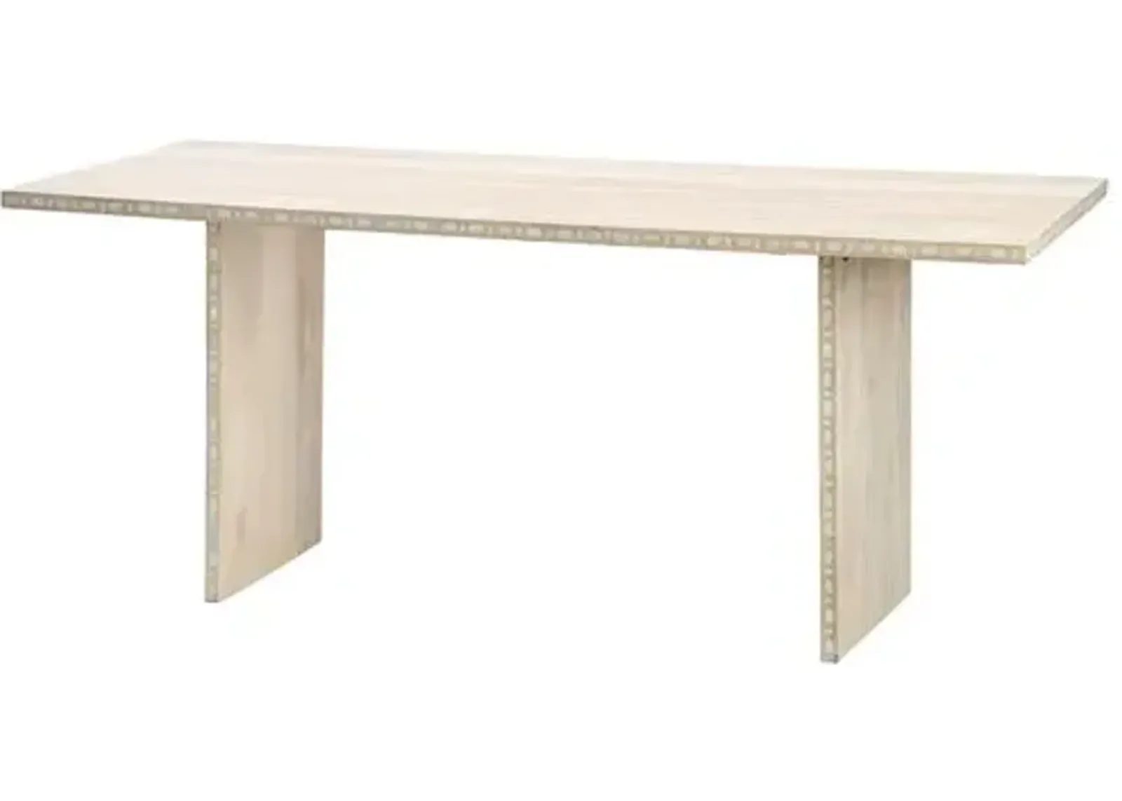 Sama Rectangular Dining Table - White Patina - Jamie Young Co.