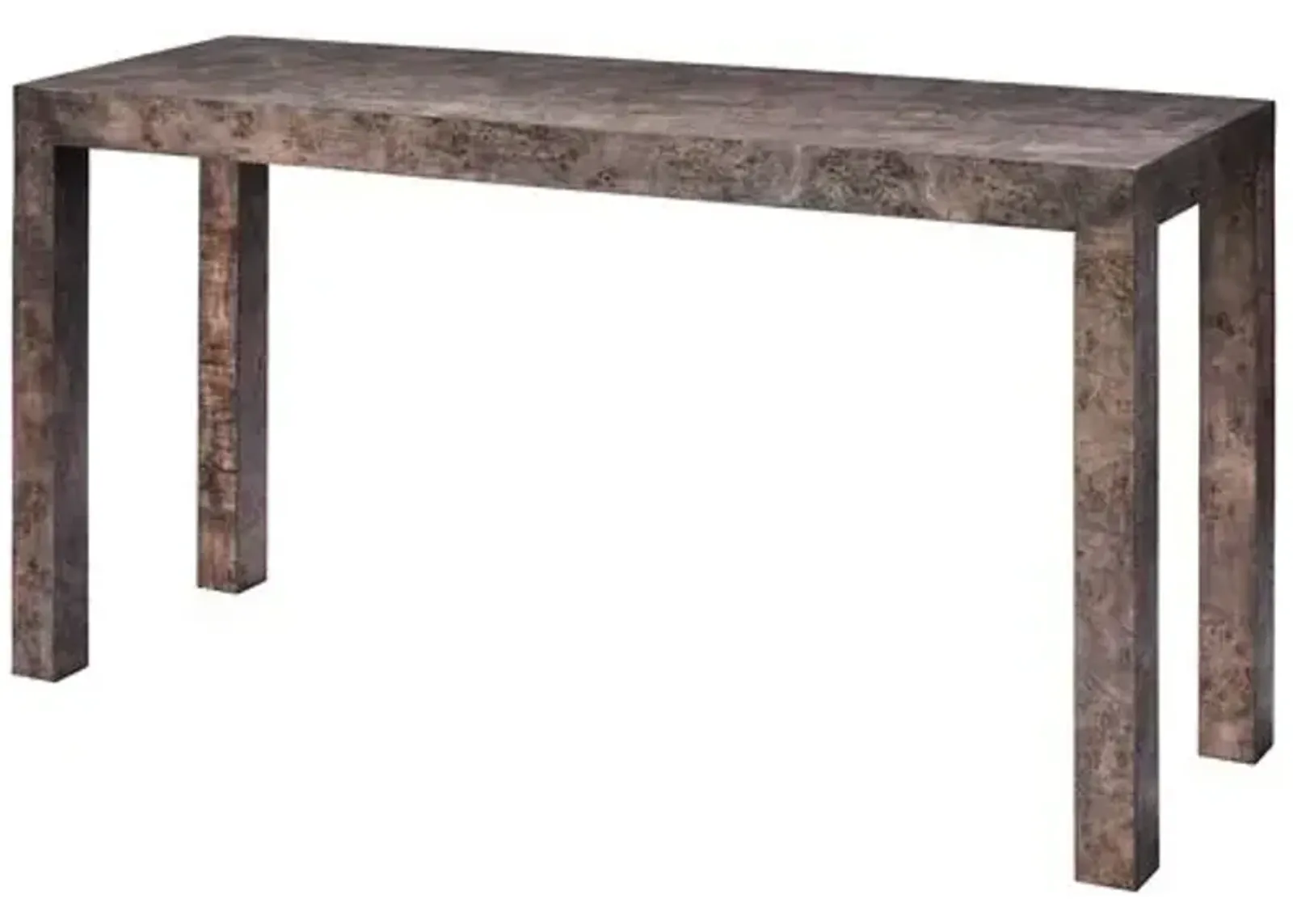 Archer Burl Wood Console Table - Jamie Young Co. - Gray