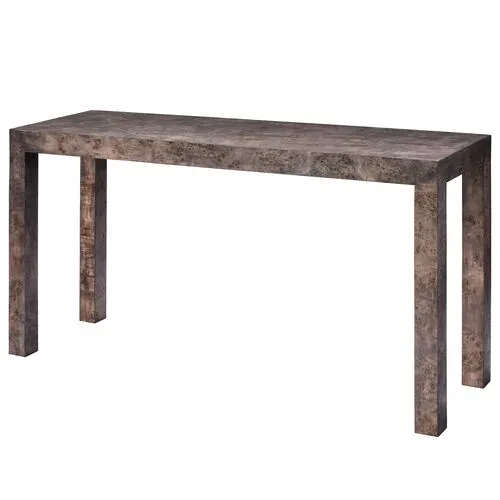 Archer Burl Wood Console Table - Jamie Young Co. - Gray