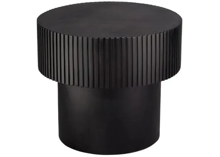 Notch Round Side Table - Jamie Young Co. - Black