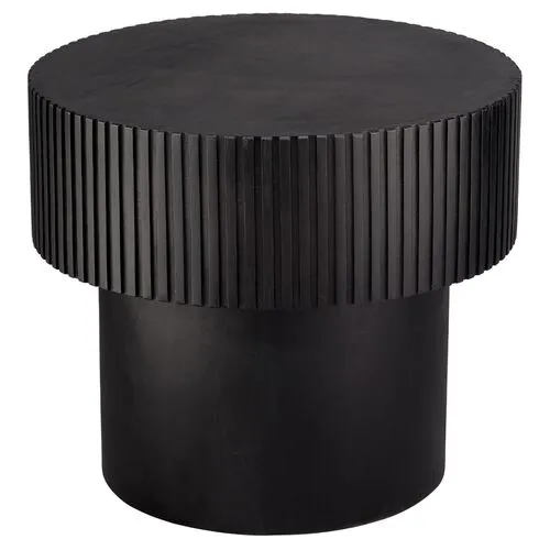 Notch Round Side Table - Jamie Young Co. - Black