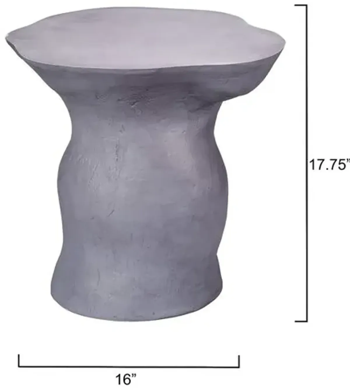 Sculpt Side Table - Jamie Young Co. - Gray