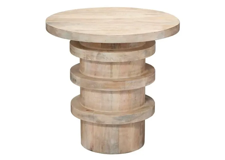 Revolve Wood Side Table - Jamie Young Co. - White