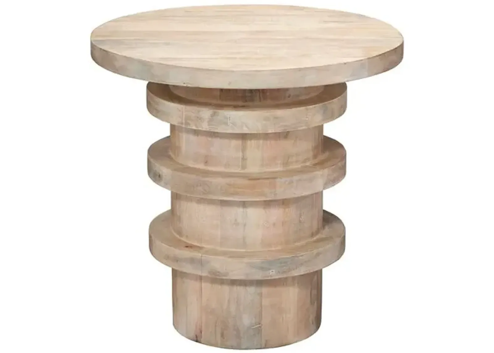 Revolve Wood Side Table - Jamie Young Co. - White