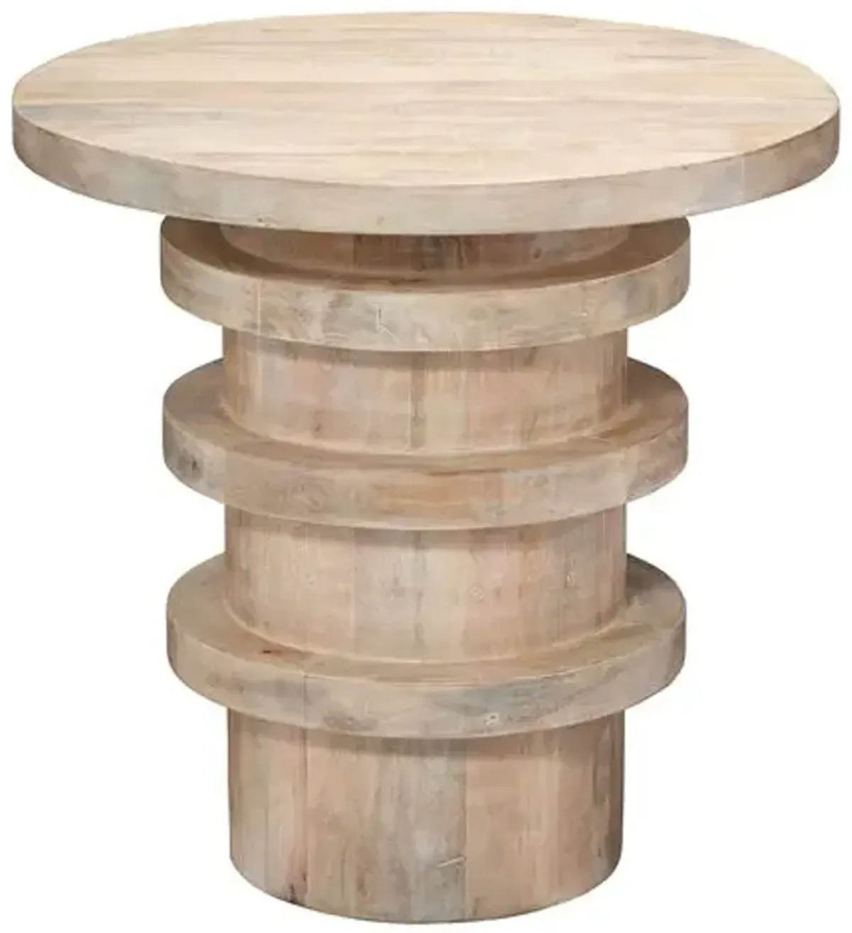 Revolve Wood Side Table - Jamie Young Co. - White