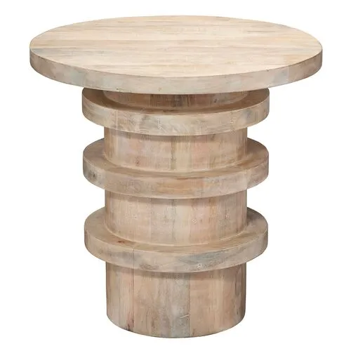 Revolve Wood Side Table - Jamie Young Co. - White