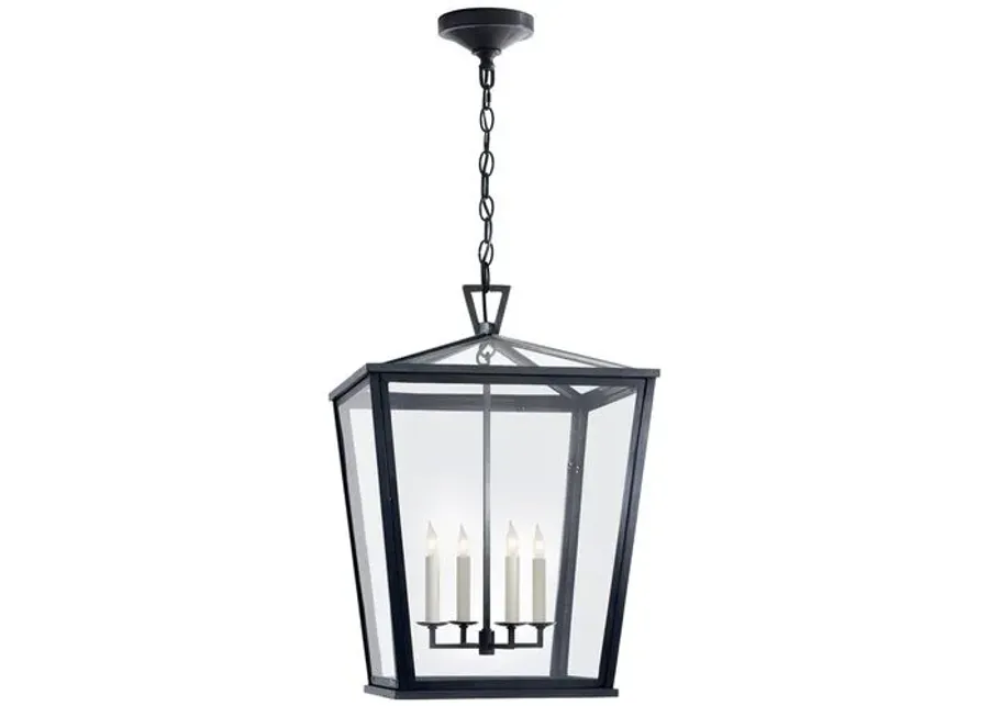 Visual Comfort - Darlana Outdoor Medium Hanging Lantern - Bronze - Black