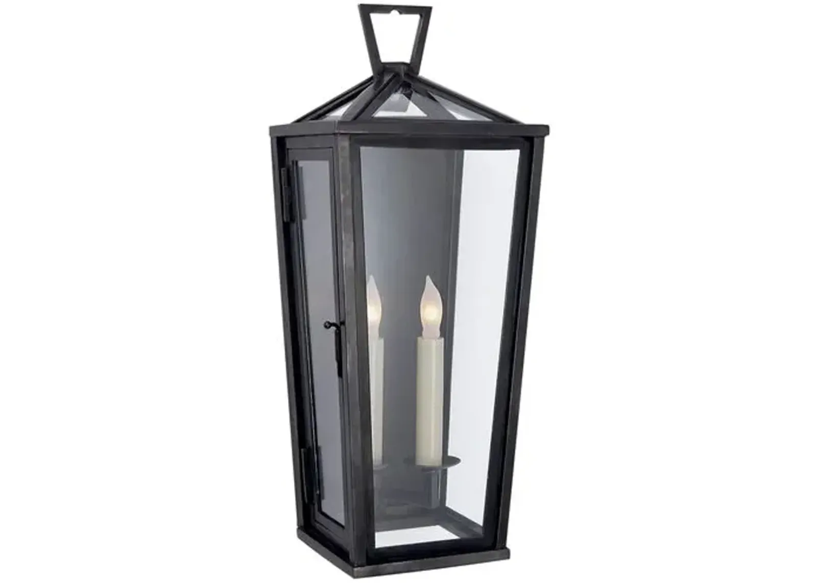 Visual Comfort - Darlana Outdoor Tall 3/4 Wall Lantern - Bronze - Black