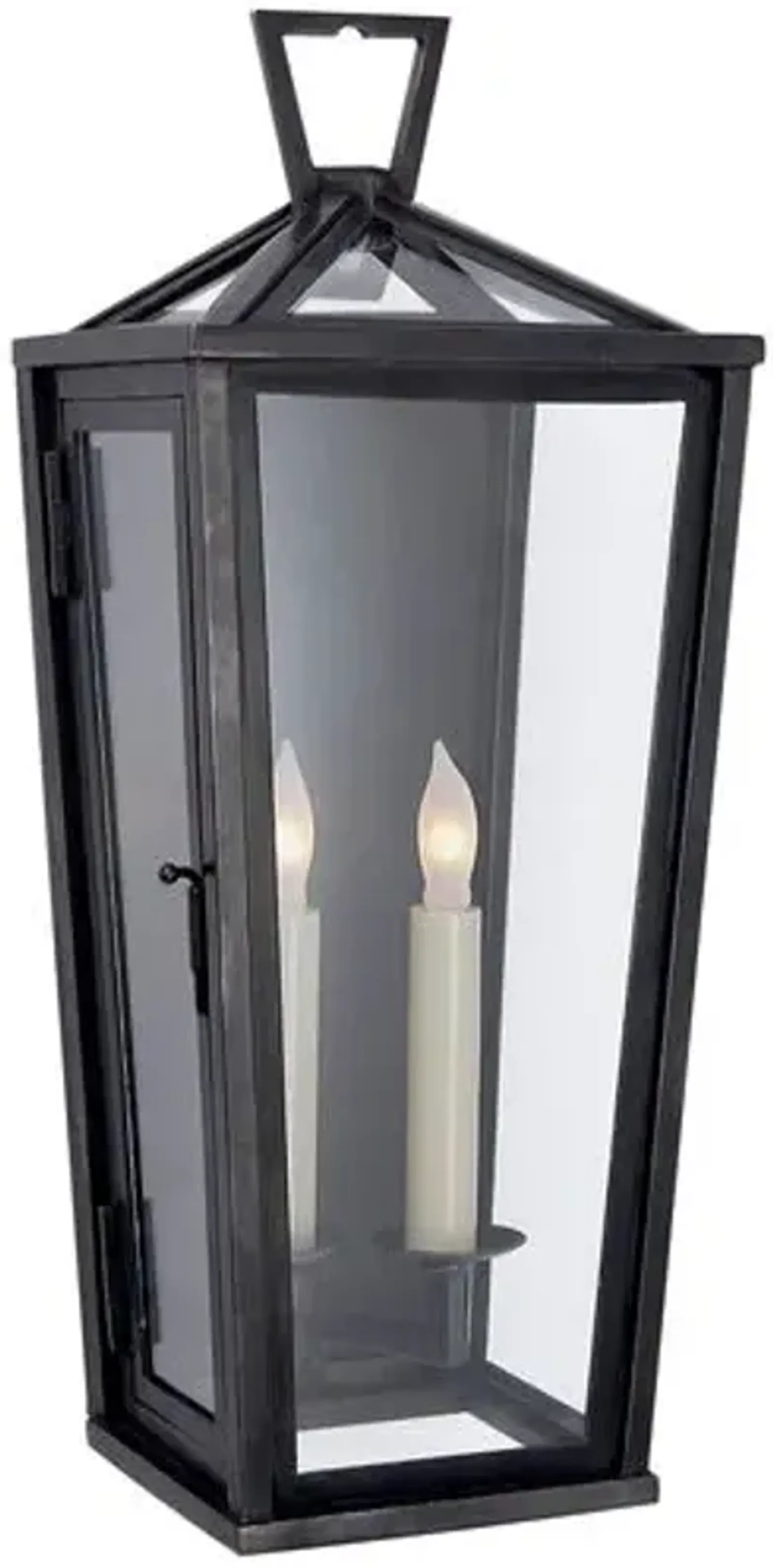 Visual Comfort - Darlana Outdoor Tall 3/4 Wall Lantern - Bronze - Black