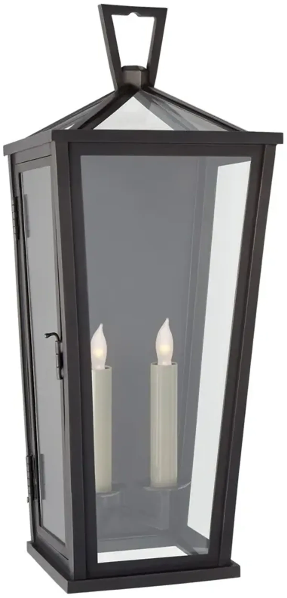 Darlana Outdoor Tall 3/4 Wall Lantern, Bronze
