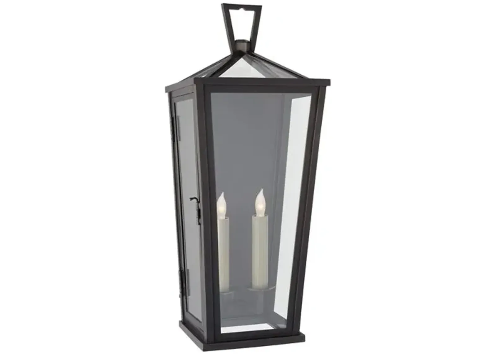 Visual Comfort - Darlana Outdoor Tall 3/4 Wall Lantern - Bronze - Black