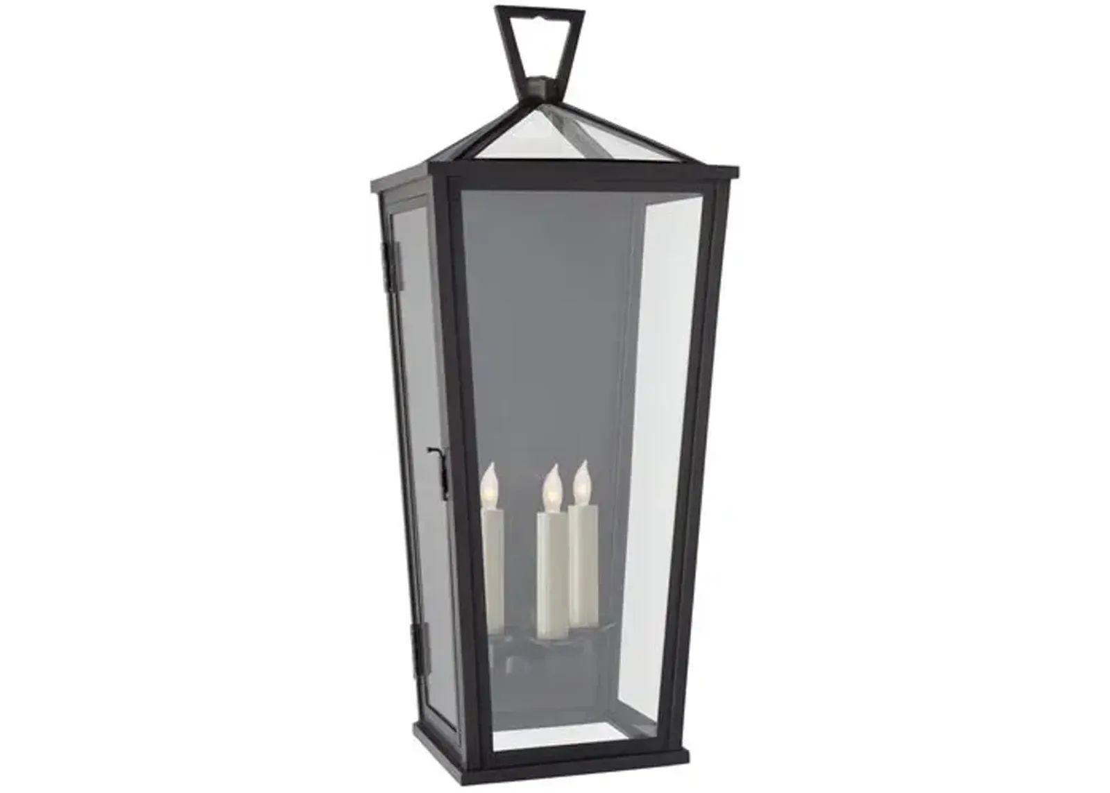 Visual Comfort - Darlana Outdoor Tall 3/4 Wall Lantern - Bronze - Black