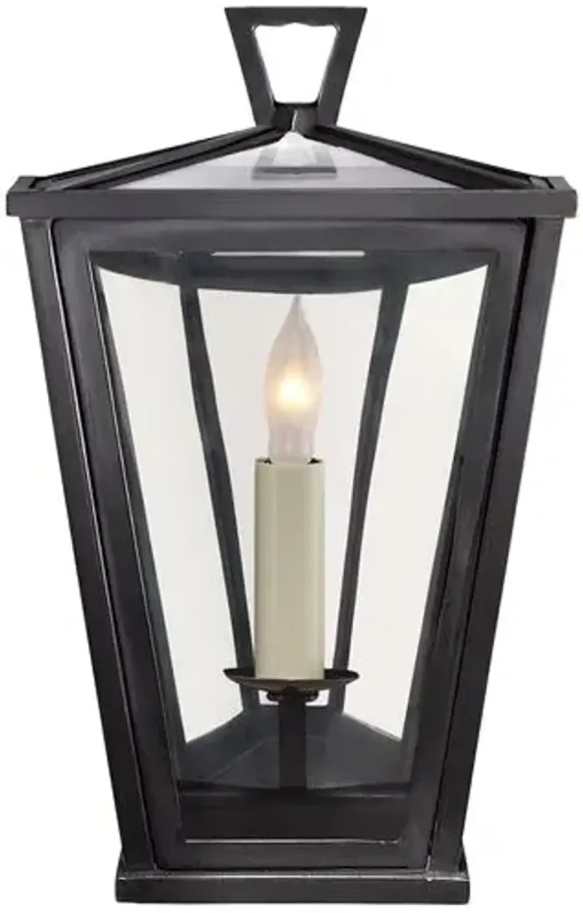 Visual Comfort - Darlana Outdoor Tall 3/4 Wall Lantern - Bronze - Black