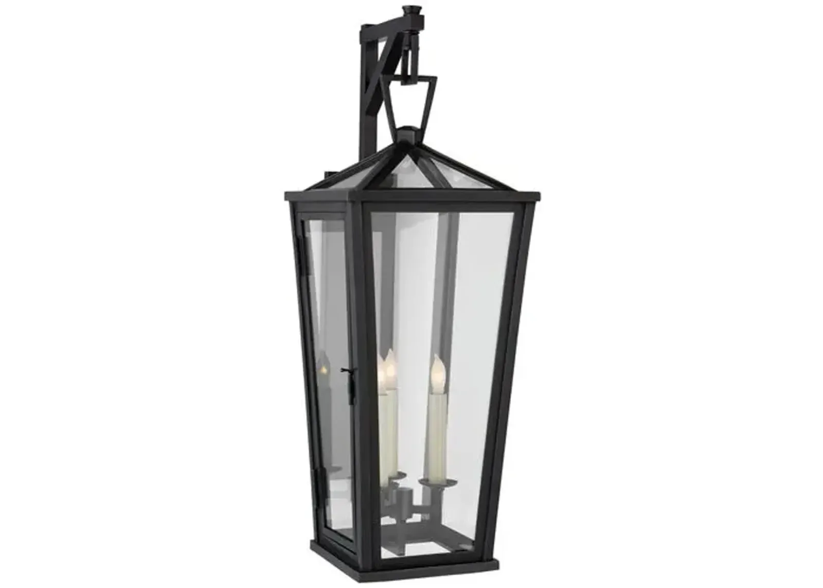 Visual Comfort - Darlana Outdoor Tall Bracketed Wall Lantern - Bronze - Black