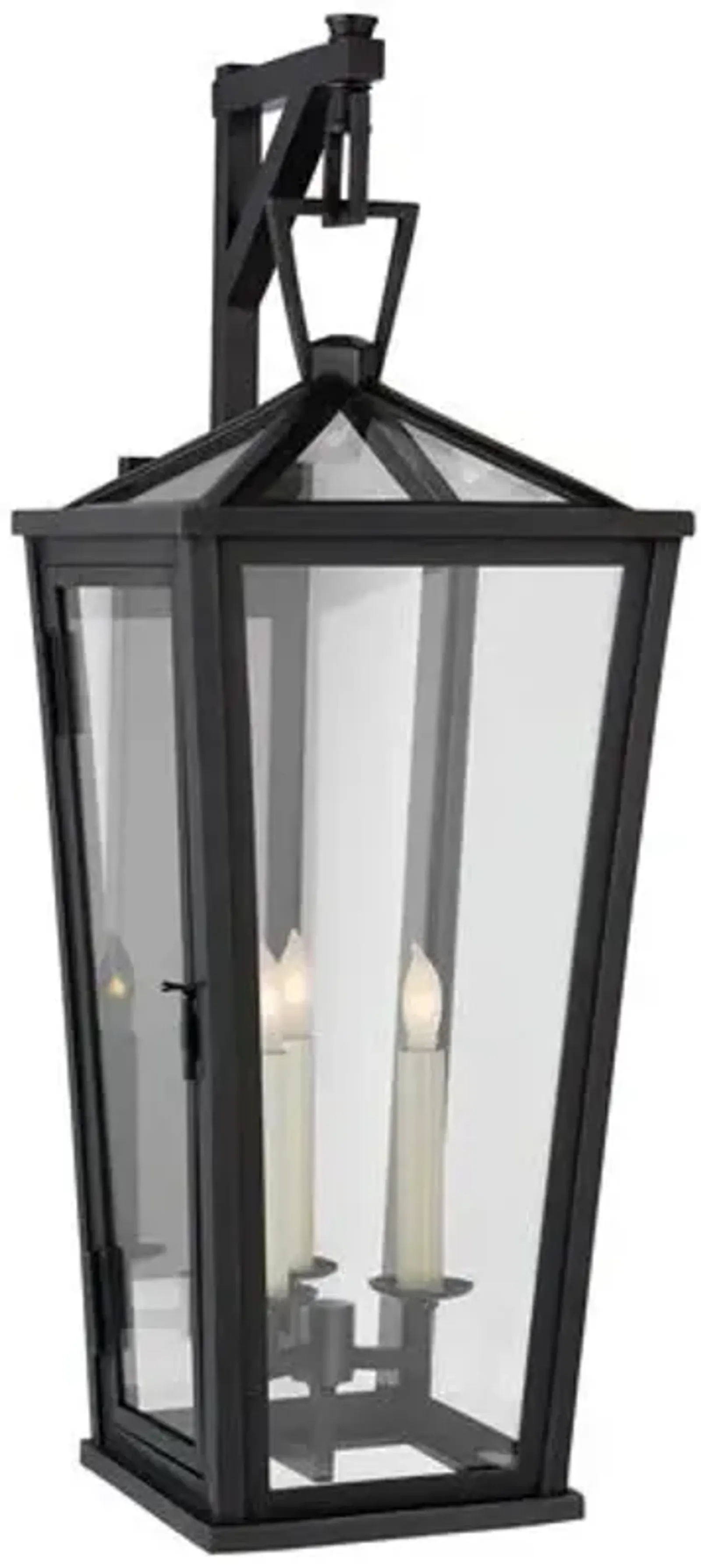 Visual Comfort - Darlana Outdoor Tall Bracketed Wall Lantern - Bronze - Black