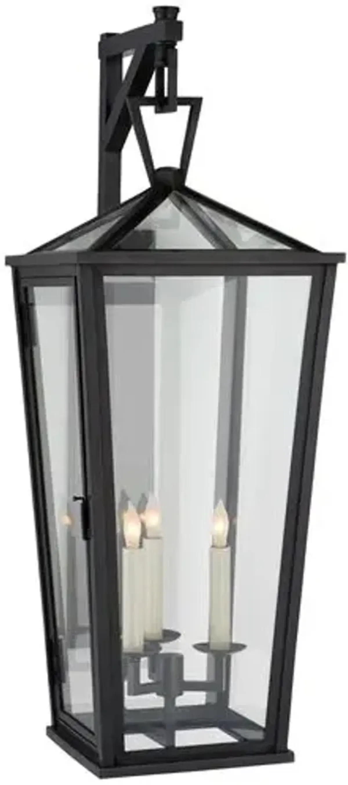 Visual Comfort - Darlana Outdoor Tall Bracketed Wall Lantern - Bronze - Black