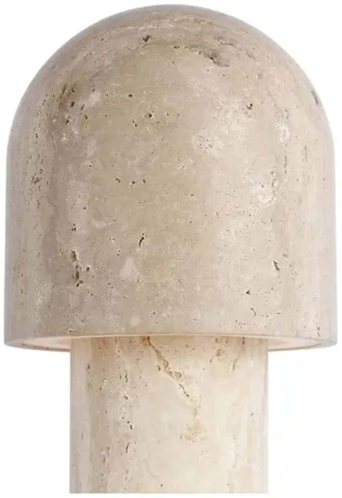 Visual Comfort - Kennett Indoor/Outdoor Small Travertine Table Lamp - Beige