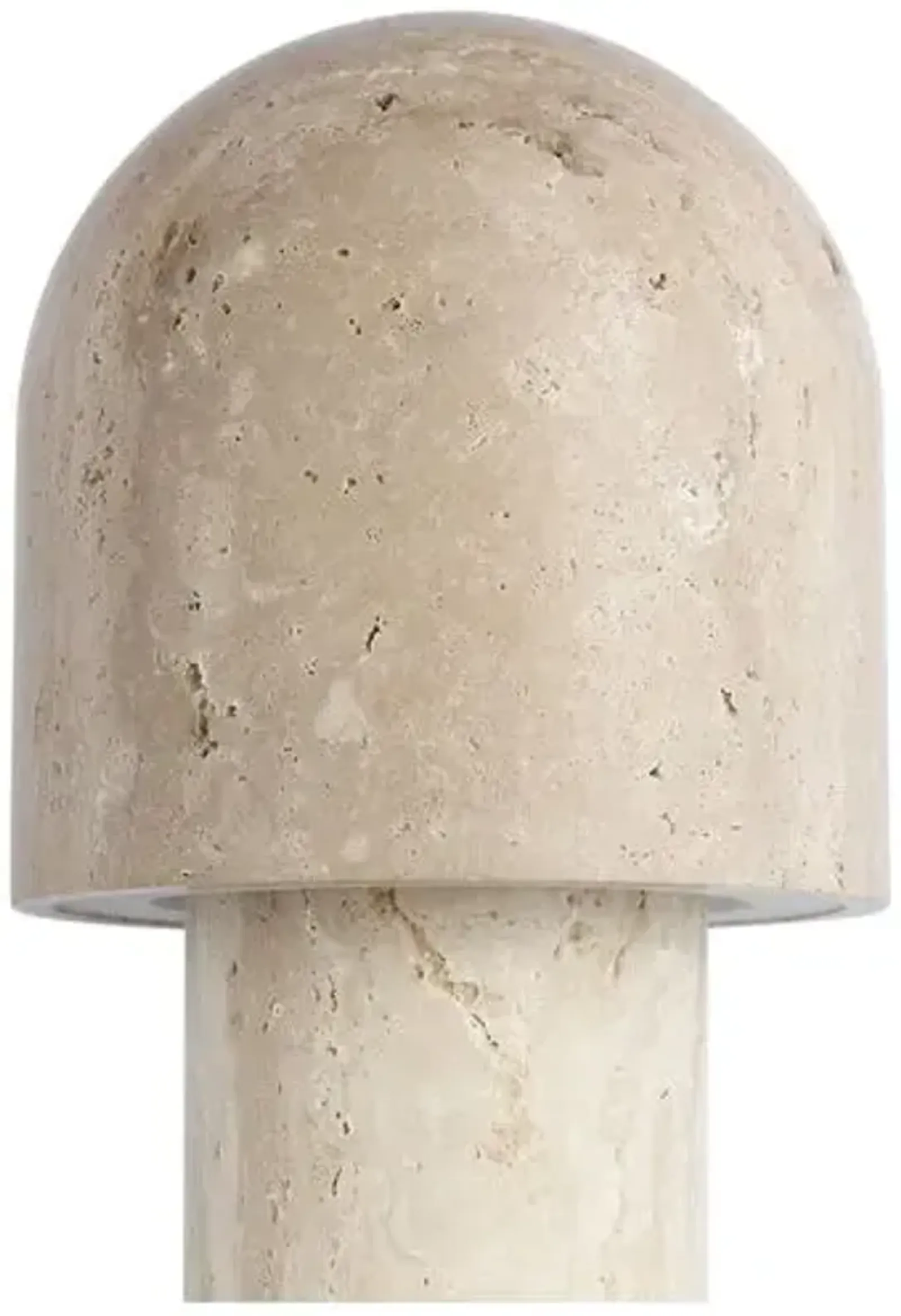 Visual Comfort - Kennett Indoor/Outdoor Small Travertine Table Lamp - Beige