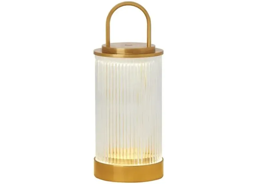 Visual Comfort - Tawa Indoor/Outdoor Accent Rechargeable Table Lamp - Gold